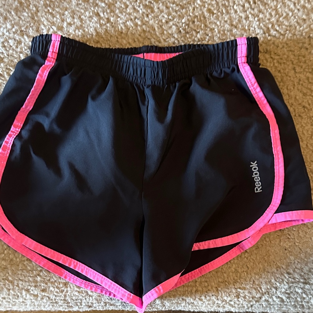 Reebok Kids Shorts with Neon Pink Accents
